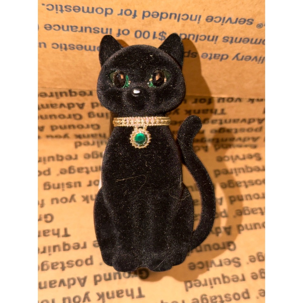 Bath and Body Works White Barn Wallflower Black Cat Velvet Flocked Light Up 24/7